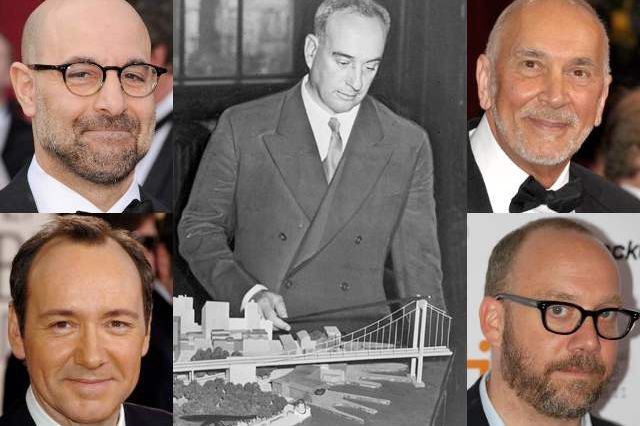 Our first four thoughts to play Moses? Clockwise from top left: Stanley Tucci, Frank Langella, Paul Giamatti, and Kevin Spacey. Who would you cast?